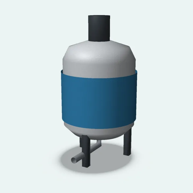 A jacketed glycolysis reactor vessel